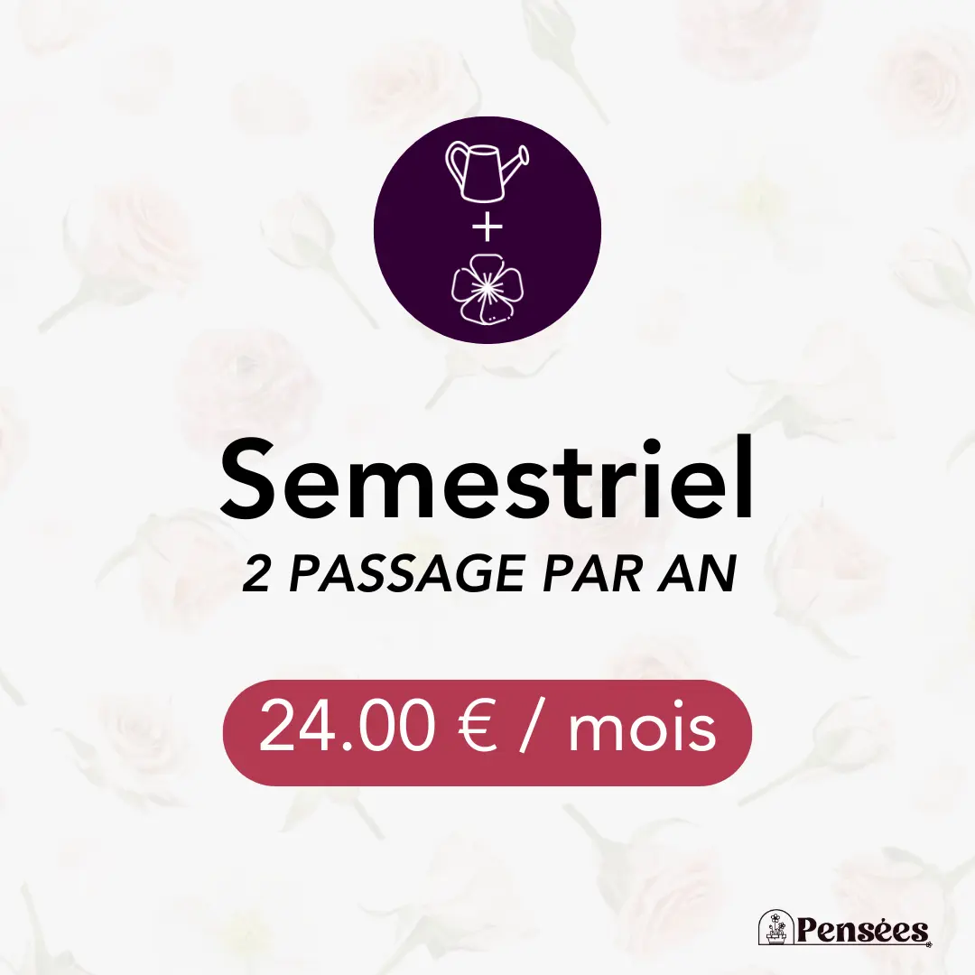 card entretien et fleurissement Semestriel